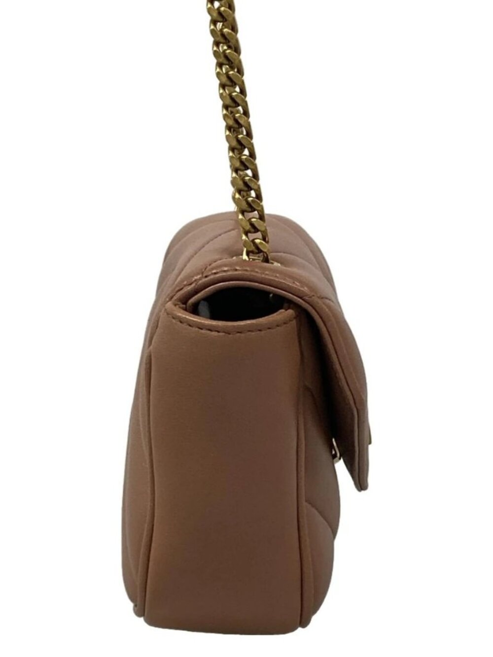 SAINT LAURENT PARIS Lulu Toy Mini 821749 Pink Beige Leather Shoulder Bag - Picture 4 of 15